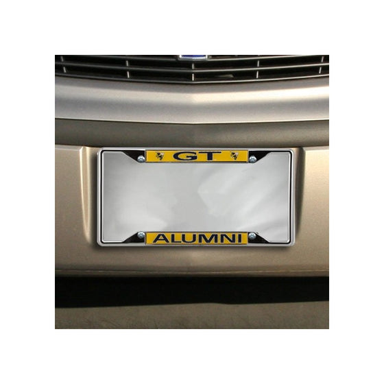 NCAA Georgia Tech Yellow Jackets Alumni Acrylic Insert Chrome License Plate Frame -