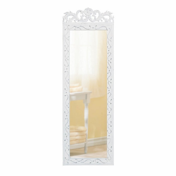 Gifts & Decor Elegant White Hanging Accent Bed Room Hall Wall Mirror