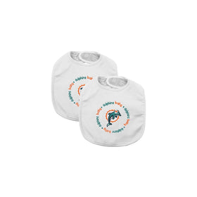 Baby Fanatic Team Color Bibs, Miami Dolphins, 2-Count