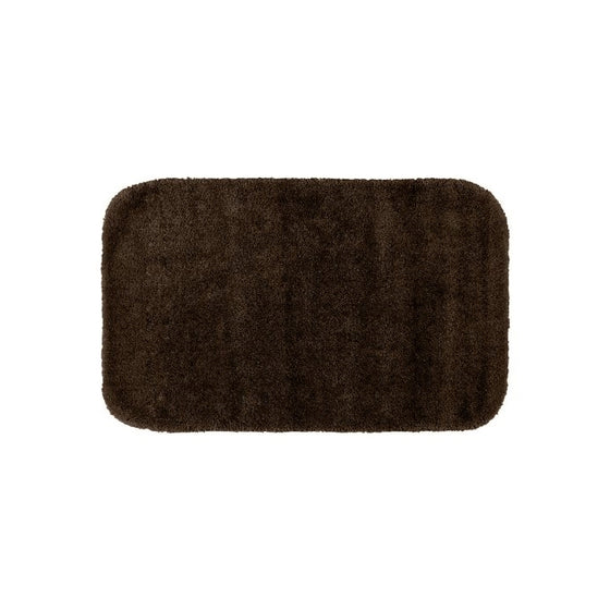 Garland Rug Traditional Plush Washable Nylon Rug, 24-Inch by 40-Inch, Chocolate