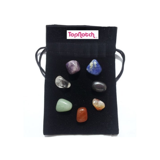 Beautiful Chakra Crystal Healing Stones Set. Chakra Balancing Gemstones Kit. Energy Clearing Crystals. Use in Meditation or Yoga. Tumble Polished Palm Stones. Reiki Healing. Chakra Gift.