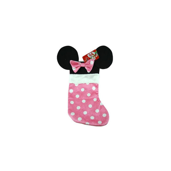 Disney Mouse Ears 18 Velour Christmas Stocking with Plush Cuff (Minnie Mouse - Pink)