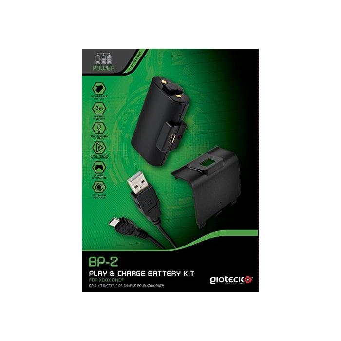 Gioteck BP-2 Play and Charge Battery Kit for Xbox One