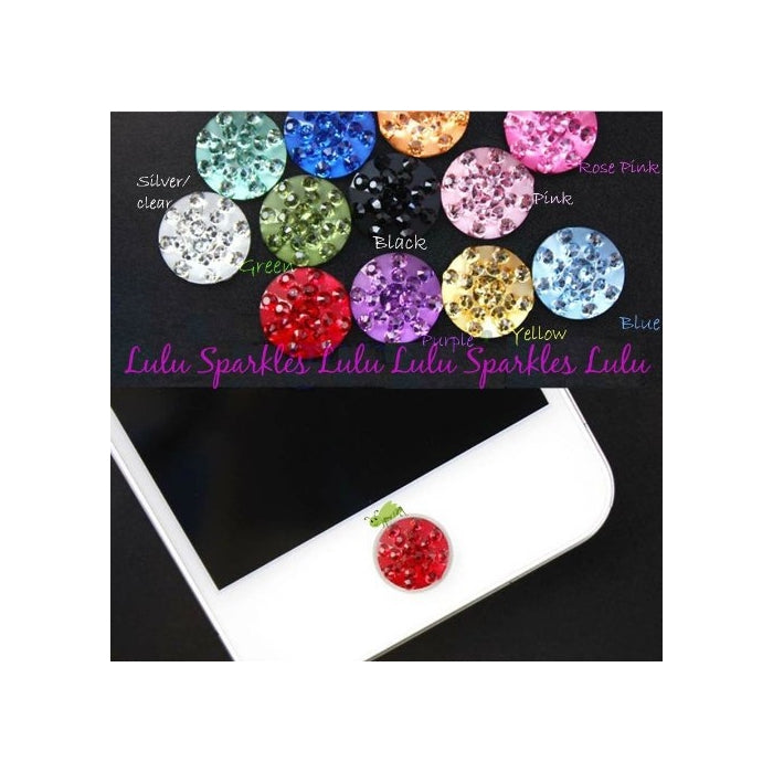 8 Rhinestone Bling Crystal Diamante home button stickers fits Apple ipad air iphone 6 5/5s 4/4s 3g 3gs ipod touch 4 Plus free stylus