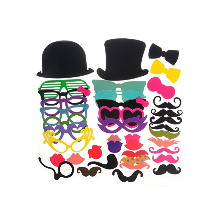40 Pcs Photo Booth Props on a Stick Cosplay Wedding Birthday Halloween Christmas Party Fun Party Favor