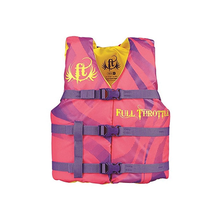Full Throttle Youth Life Vest, Pink