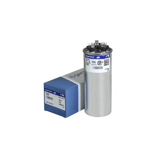 Trane CPT00977 / CPT-0977 - 35 5 uF MFD x 440 VAC Genteq Replacement Dual Capacitor Round # C4355R / 97F9848