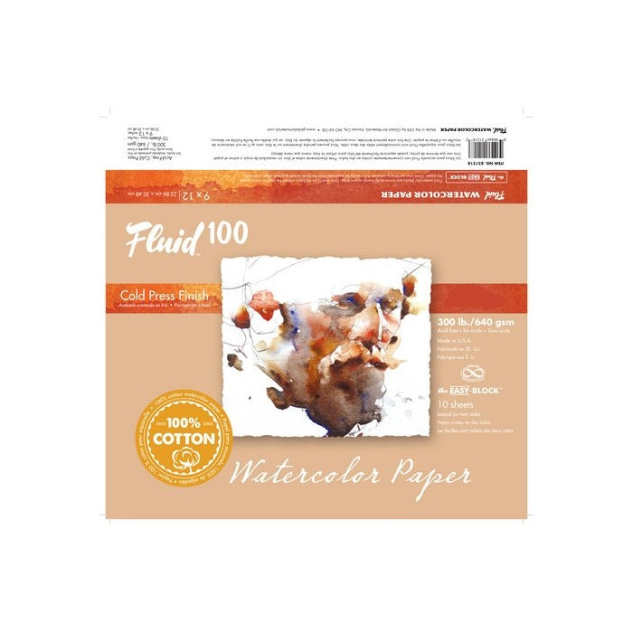 Fluid 100 Watercolor Cp 300Lb Ez-Block 6X8