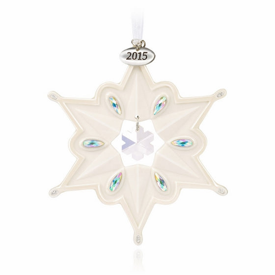 Hallmark Keepsake Ornament: Porcelain Snowflake with Rhinestones