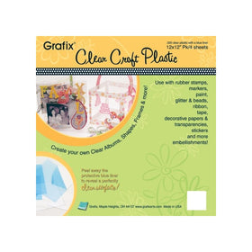Craft Plastic Sheets 12x12 4/Pkg-Clear .020