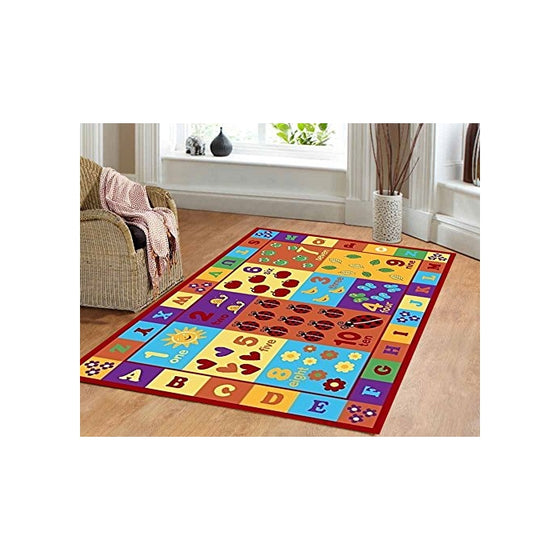 Furnish my Place 3' x 5' Kids ABC area rug Educational Alphabet Letter & Numbers Multicolor Actual size 3'3" x 5" anti skid