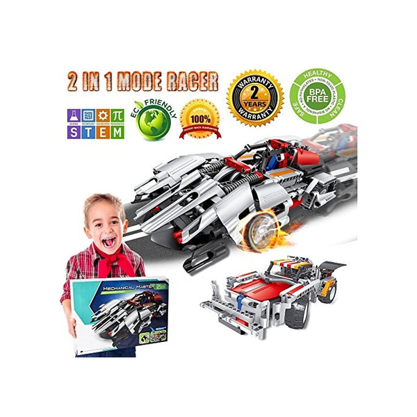 Engineering Toys, STEM Learning Kits, Educational Construction RC Racer Building Blocks Set for 7, 8 and 9 Year Old Boys|Top Xmas Gift Ideas for Kids Age 6yr-14yr