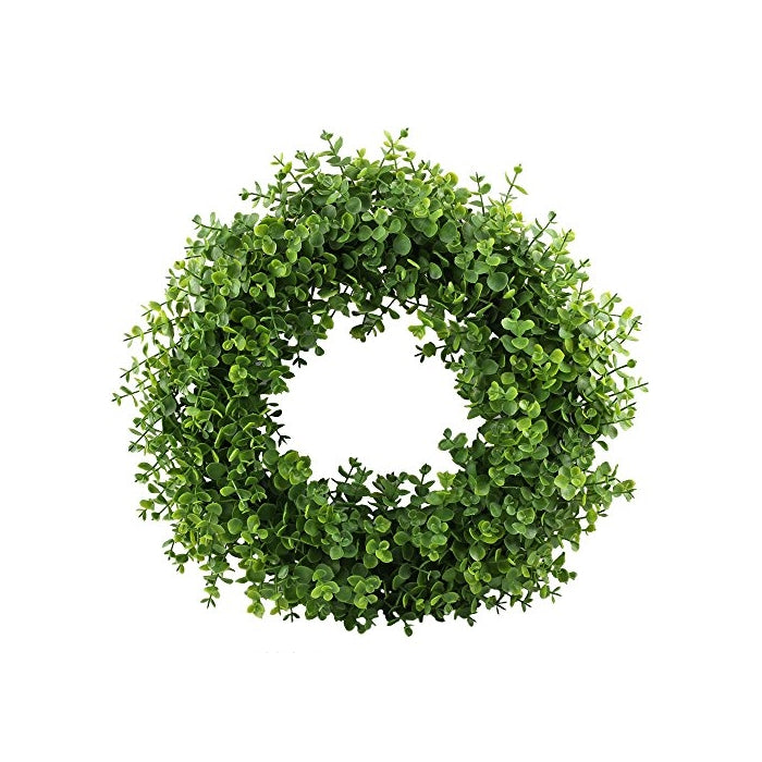 GTidea 16-17" Artificial Eucalyptus Wreath Spring Front Door Wreath Greenery Garland Home Office Wall Wedding Decor