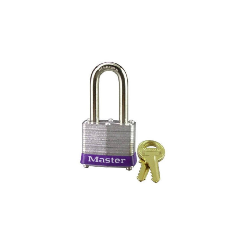 Master Lock Padlock, Laminated Steel Lock, 1-9/16 in. Wide, 3DLH