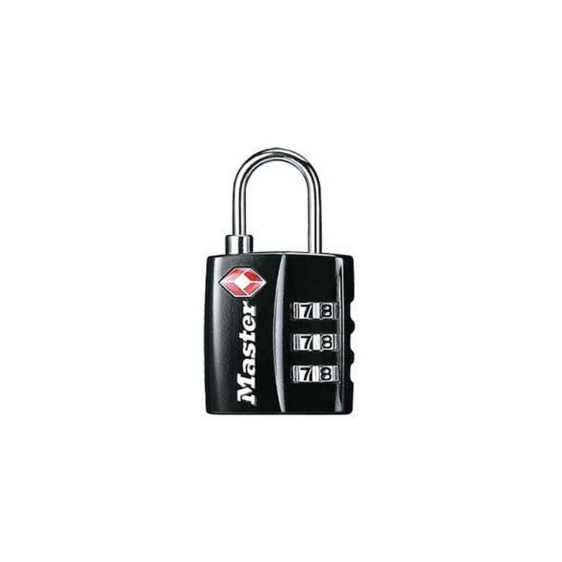 Master Lock Padlock, Set Your Own Combination TSA-Accepted Luggage Lock, 1-3/16 in. Wide, 4680DBLK