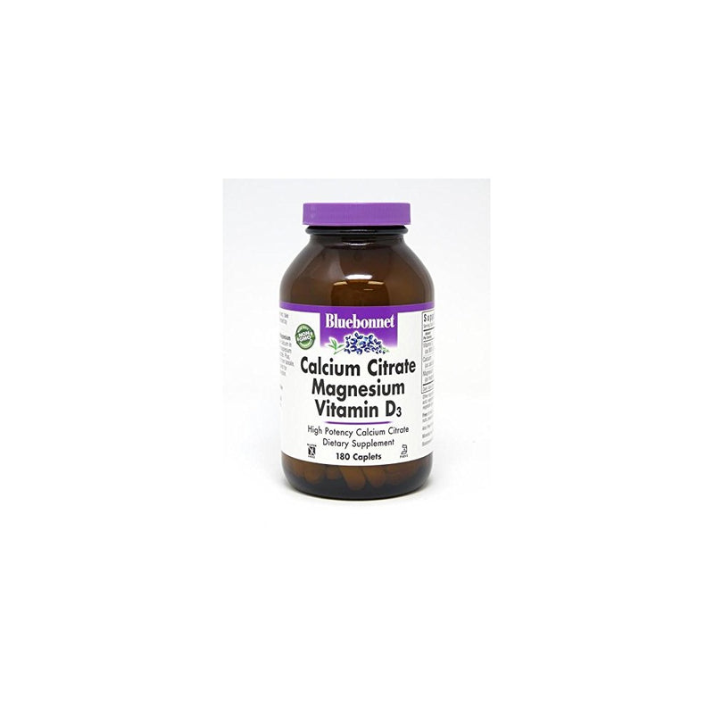 BlueBonnet Calcium Citrate Magnesium Plus Vitamin D3 Caplets, 180 Count