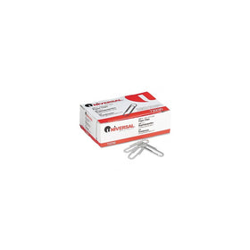 Universal Nonskid Paper Clips, Wire, No.1, Silver, 100 ct