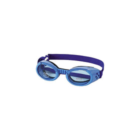 Doggles ILS Small Shiny Blue Frame with Blue Lens Dog Goggles Dog Goggles