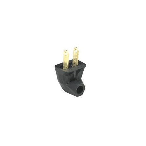 Cooper Wiring Bp84bk-sp 2 Wire Flat Angle Plug, Black