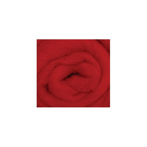 Wistyria Editions Ultra Fine 12" Wool Roving .22 Oz: Red