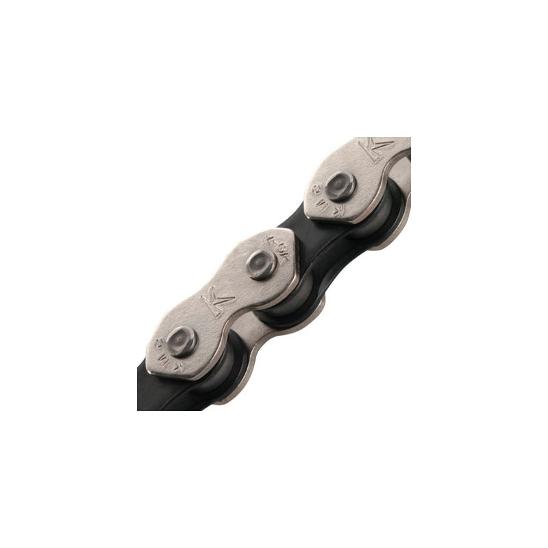 KMC K710 Kool Bicycle Chain (1-Speed, 1/2 x 1/8-Inch, 112L, Silver/Black)