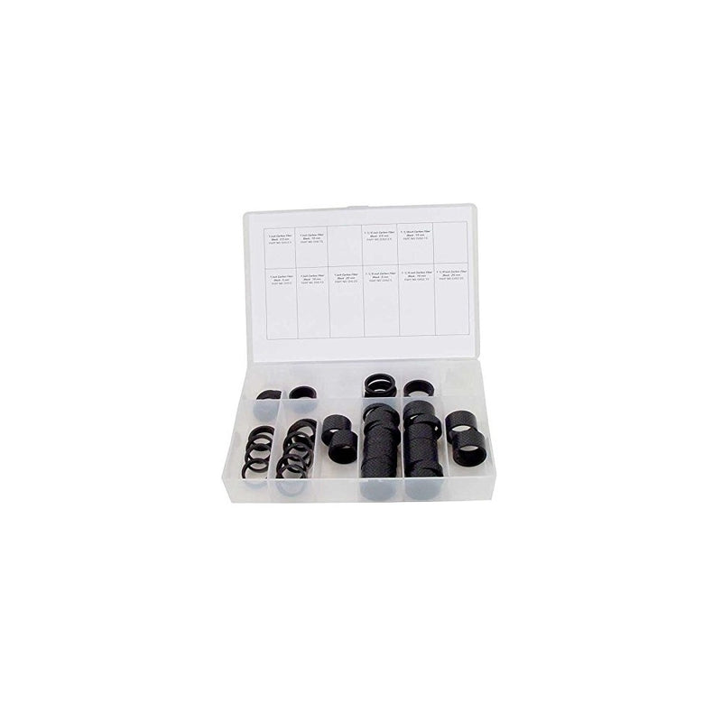 Wheels Manufacturing Assorted Carbon Spacer Kit (62-Piece), 1-1/8-Inch