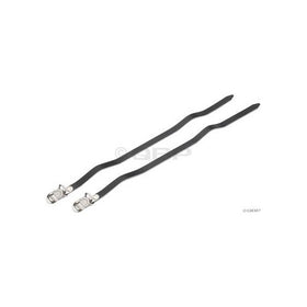 MKS Black Leather Toe Straps 420mm Long