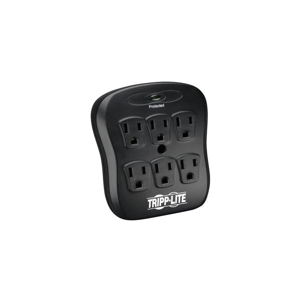 Tripp Lite 6 Outlet Surge Protector Power Strip, Direct Plug In, Black, Lifetime Limited Warranty & $10,000 INSURANCE (SK6-0B)