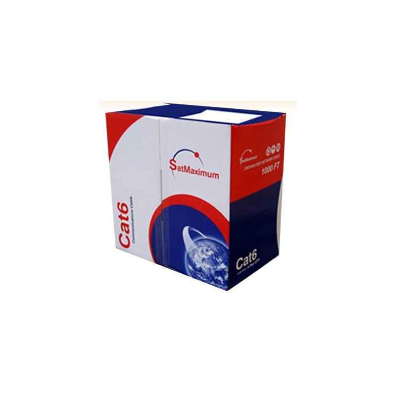 CAT6, UTP, Bulk Cable, Solid, 500MHz, 23 AWG, White, 1000 ft. CAT-6 Cable Bulk, CAT-6 Cable Bulk