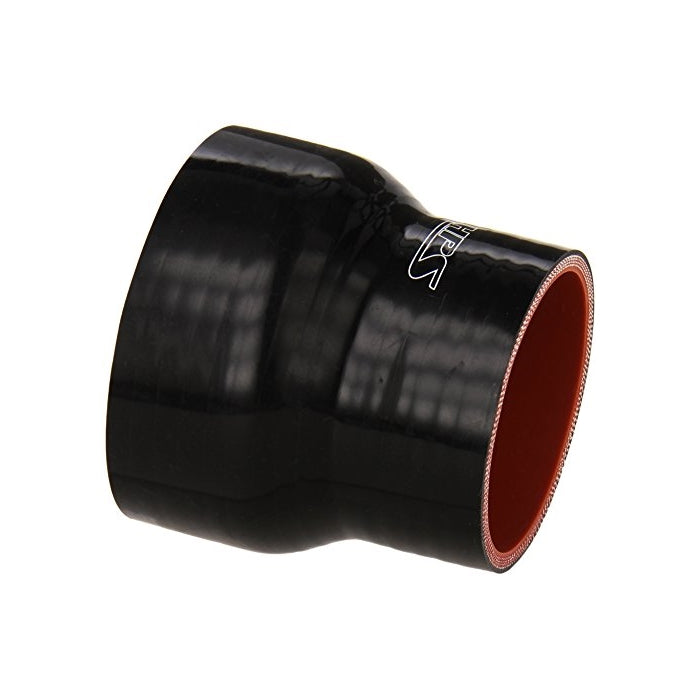 HPS HTSR-238-300-BLK Silicone High Temperature 4-ply Reinforced Reducer Coupler Hose, 50 PSI Maximum Pressure, 3" Length, 2-3/8" > 3" ID, Black