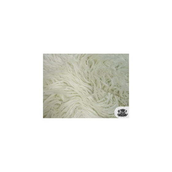 Faux / Fake Fur Mongolian IVORY Fabric by the Yard