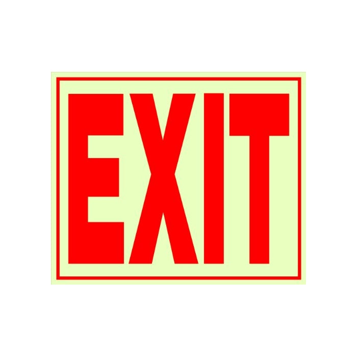 Hillman 840201 11 X 12-Inch Plastic Glow-In-The-Dark Exit Sign