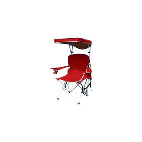 Bravo Sports 149578 Four Seasons Courtyard Shade Chair with Canopy and Carry Case, Red Polyester