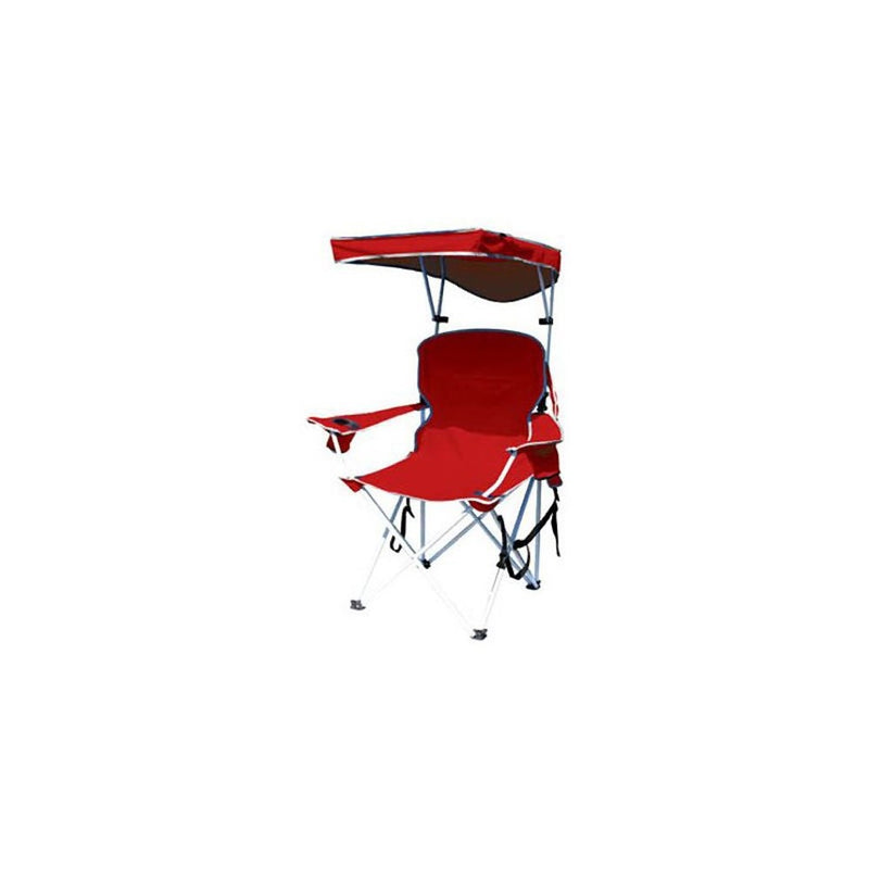Bravo Sports 149578 Four Seasons Courtyard Shade Chair with Canopy and Carry Case, Red Polyester