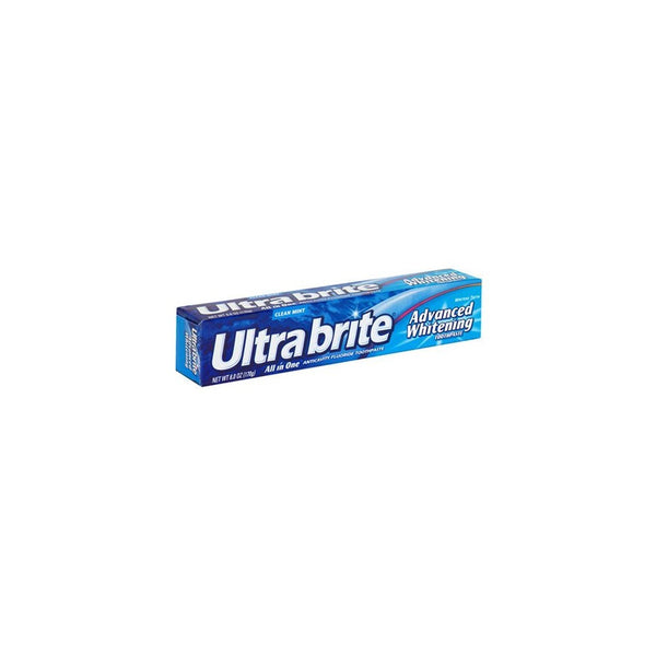 Ultra Brite Advanced Whitening Anticavity Fluoride Toothpaste, Clean Mint Flavor, 6 oz. (Pack of 12)