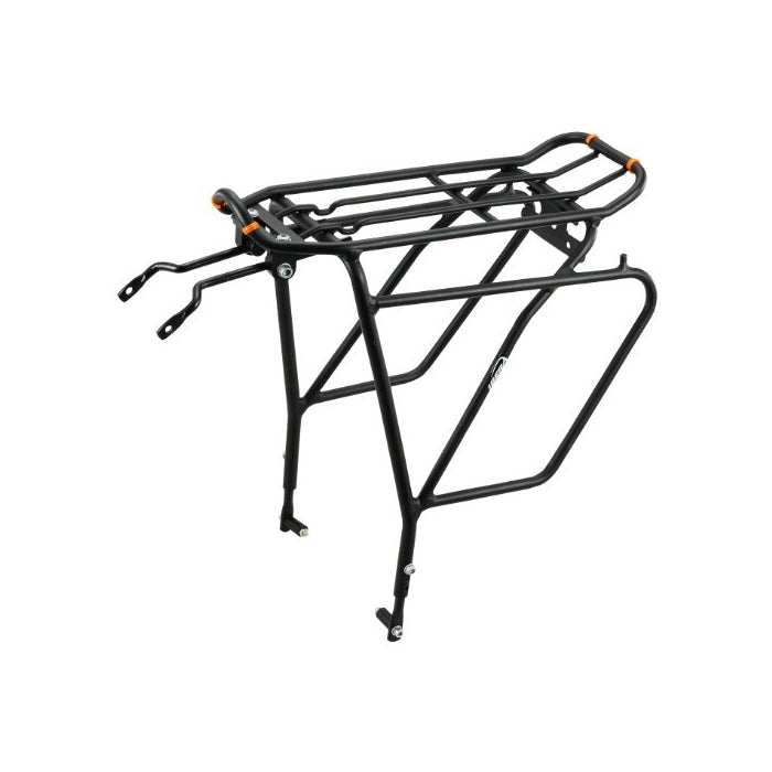 Ibera PakRak Bicycle Touring Carrier Plus Carrier Rack IB-RA5 (with Disc Brake Mounts) Frame-Mounted for Heavier Top & Side Loads Bike Cargo Racks