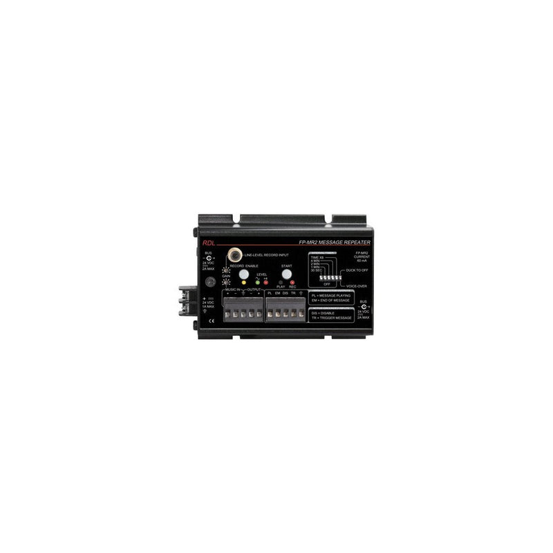 RDL FP-MR2 Message Repeater, 20 Hz to 100 kHz Frequency Response, Automatic Voice Over - Power Supply Included