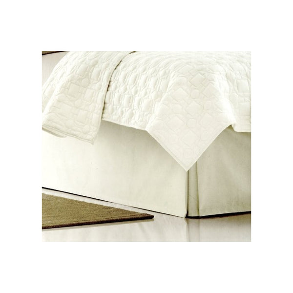 Hotel Collection "Deco" Bedskirt Cal King Ivory