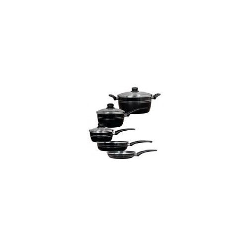 Gibson Eastmont 8-Piece Cookware Set, Black