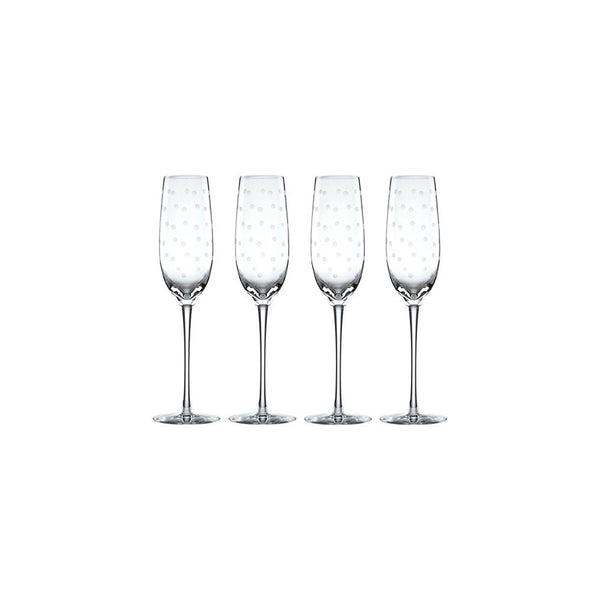 kate spade new york Larabee Dot Flutes, Set of 4