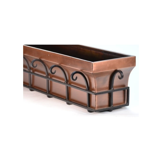 H Potter Copper Window Flower Garden Box Planter (30 Inch Length)