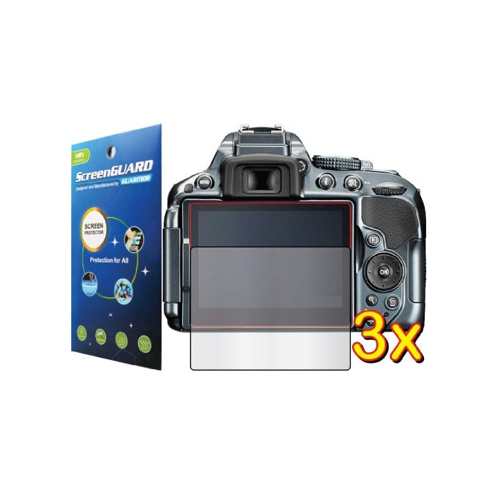 Nikon D-SLR D5300 Digital Camera Premium Clear LCD Screen Protector Cover Guard Shield Film Kits, Exact fit, NO CUTTING (3 pieces, GUARMOR Brand)