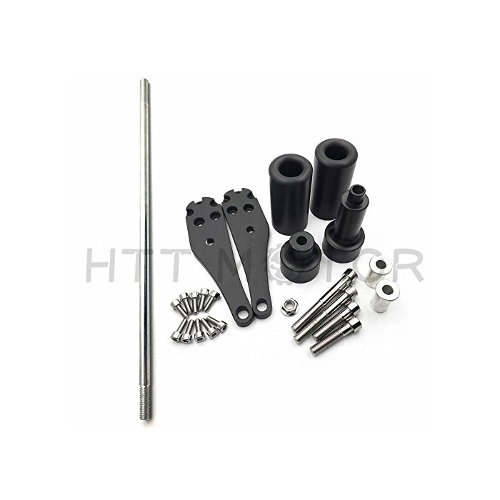 No Cut Frame Slider Protector For 2006 2007 Kawasaki Zx10R Zx-10R Zx 10R Black