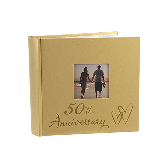 50th Wedding Anniversary Photo Album with Double Hearts By Haysom Interiors