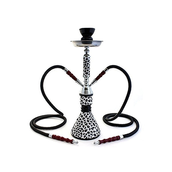 GSTAR Beast Series: 17" 2 Hose Hookah Complete Set - (Snow White Leopard)