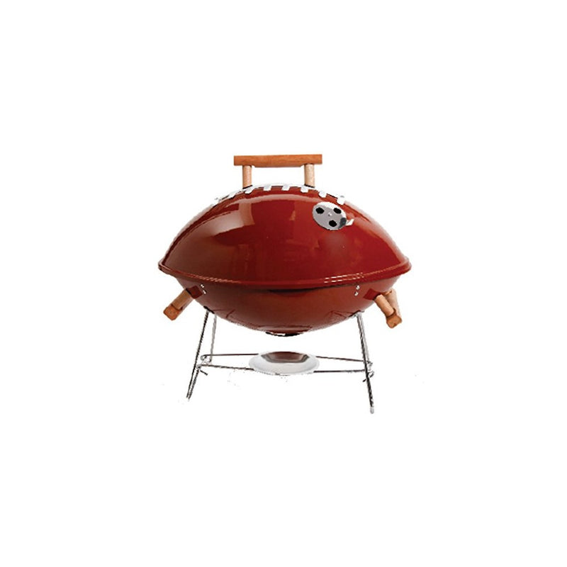Gibson 107189.01 Home Football BBQ Steel Grill with Wood Handle, 18-Inch, Brown