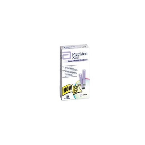 Precision Xtra Blood Ketone Test Strips - 10 ea - In Box