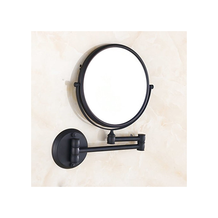 HiendureTM 8-inch Two-sided Swivel Wall Mount Makeup Mirror with 3x Magnification, Oil Rubbed Bronze