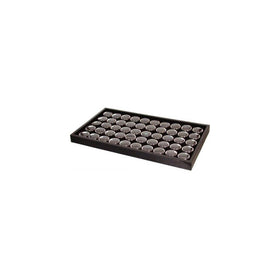 50 Black Gem & Coin Jars Stackable Display Travel Tray