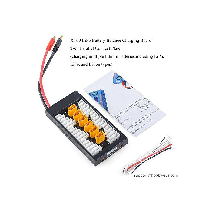 Hobby-Ace XT60 LiPo Battery Balance Charging Board Plate 2-6S Parallel Connect Plate